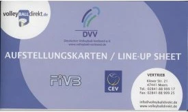 DVV Aufstellungskarten mit Libero