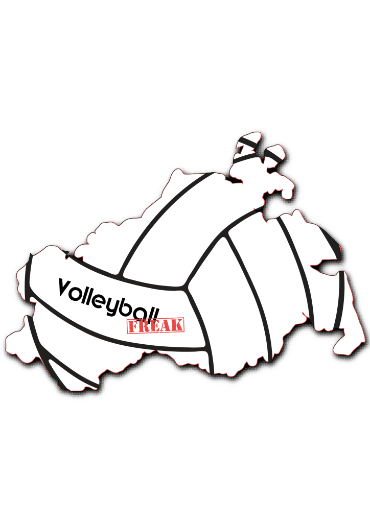 Das Bild zeigt die Umrisse von Mecklenburg-Vorpommern. In der Fläche von des Landes sind die Umrisse eines Volleyballs zu sehen. Desweiteren ist in der Mitte das Logo von VolleyballFREAK