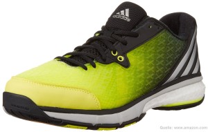 Das Bild zeigt den Adidas Energy Volley Boost 2 Volleyballschuh in neon-gelb