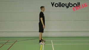 Das animitere Bild zeigt einen Volleyballer bei der Ausführung von Kniebeugen