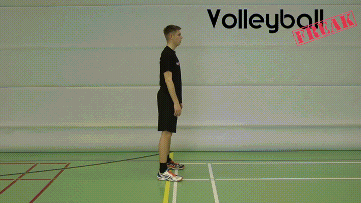Das animitere Bild zeigt einen Volleyballer bei der Ausführung von Kniebeugen