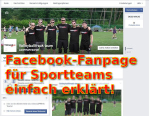 Das Bild zeigt eine Fake-Fanpage auf Facebook für das Team VolleyballFREAKs