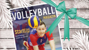 Das Bild zeigt das Cover des Volleyball Magazins als Geschenk