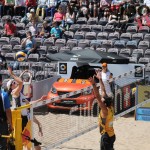 Shot von Lars Flüggen auf dem FIVB Beachvolleyball Major Hamburg 2016