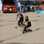 Chantal Laboureur vor der Annahme beim FIVB Beachvolleyball Major Hamburg 2016