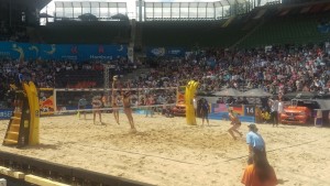 Das Rothenbaumstadion während des Smart Major Beachvolleyballturnier in Hamburg 2016