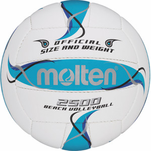 Das Foto zeigt den Molten BV2500 FBO Beachvolleyball