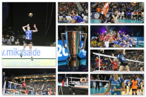 Die Collage zeigt einige Fotos vom Volleyball Supercup 2016 in Berlin