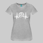 Das Foto zeigt das graue Volleyball Herzschlag T-Shirt in 
