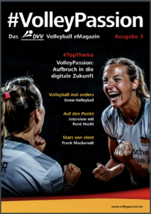 Das Foto zeigt das Cover von der 3. Ausgabe des Magazins #Volleypassion