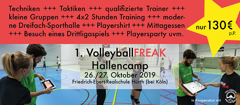 1. VolleyballFREAK Hallencamp am 26-27.10 in Hürth bei Köln