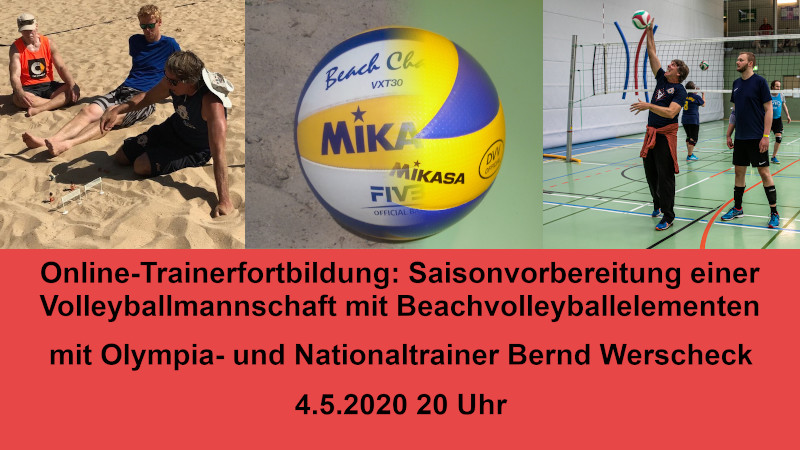 Online-Trainerfortbildung: Saisonvorbereitung einer Volleyballmannschaft mit Beachvolleyballelementen