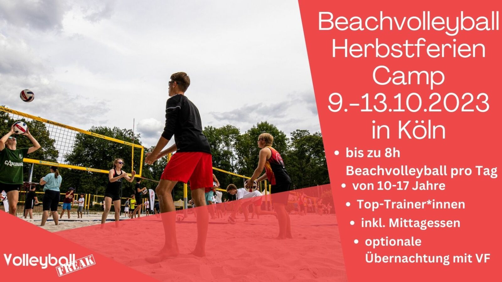 Beachvolleyball Herbstferiencamp 9.-13.10.2023 in Köln
