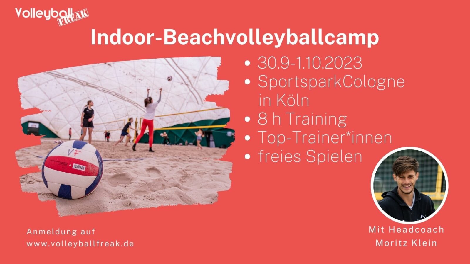 Indoor-Beachvolleyballcamp 30.9.-1.10.2023 in Köln