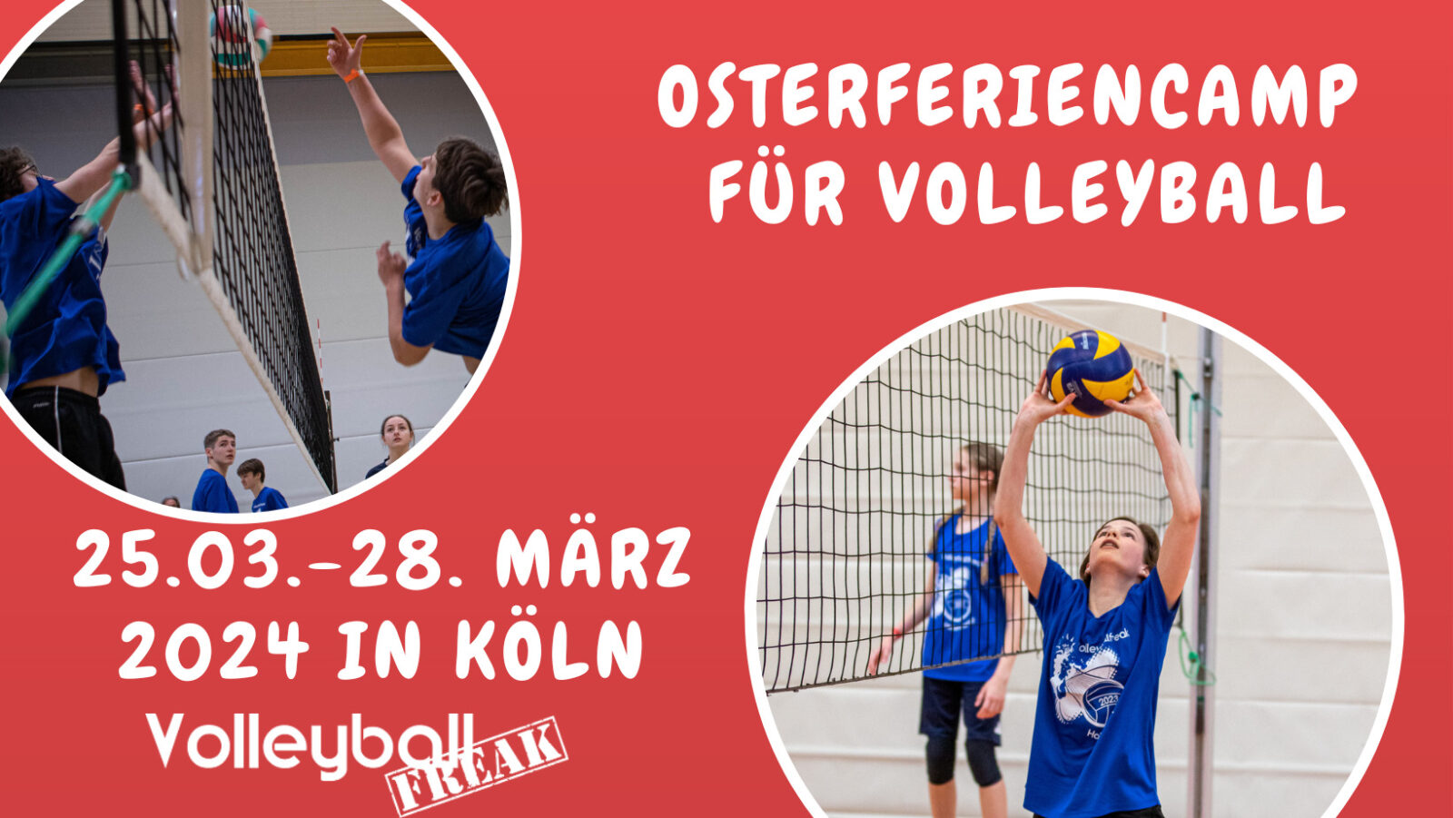 Osterferiencamp für Volleyball 25.-28.3.2024 in Köln