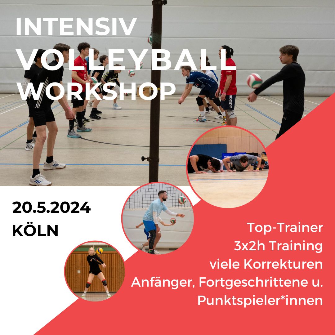 Intensiv Volleyball Workshop am 20.5.2024 in Köln