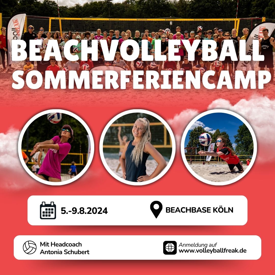 Beachvolleyball Sommerferiencamp 5.-9.8.2024 in Köln