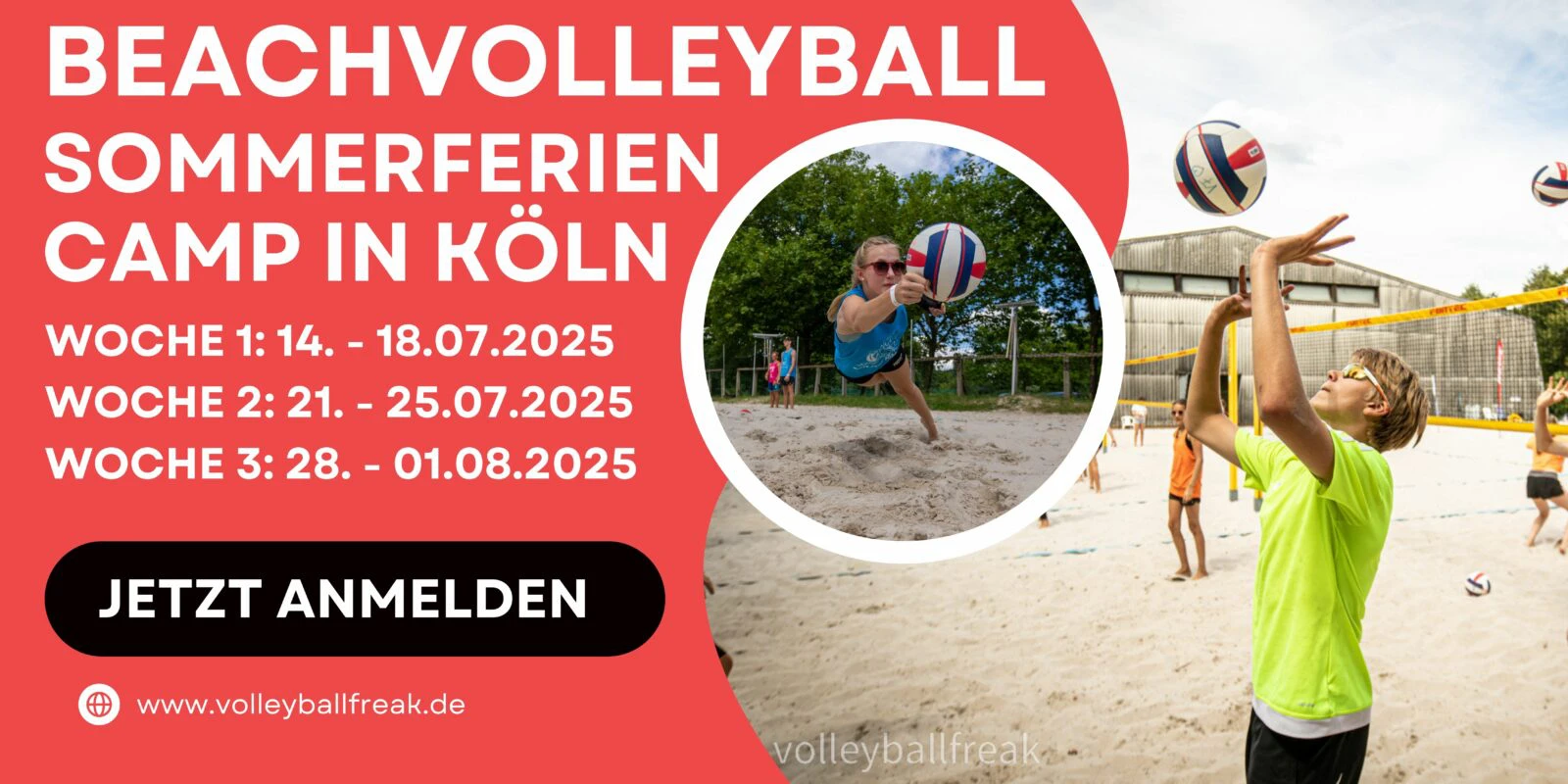 Beachvolleyball Sommerferien Camps 2025 in Köln