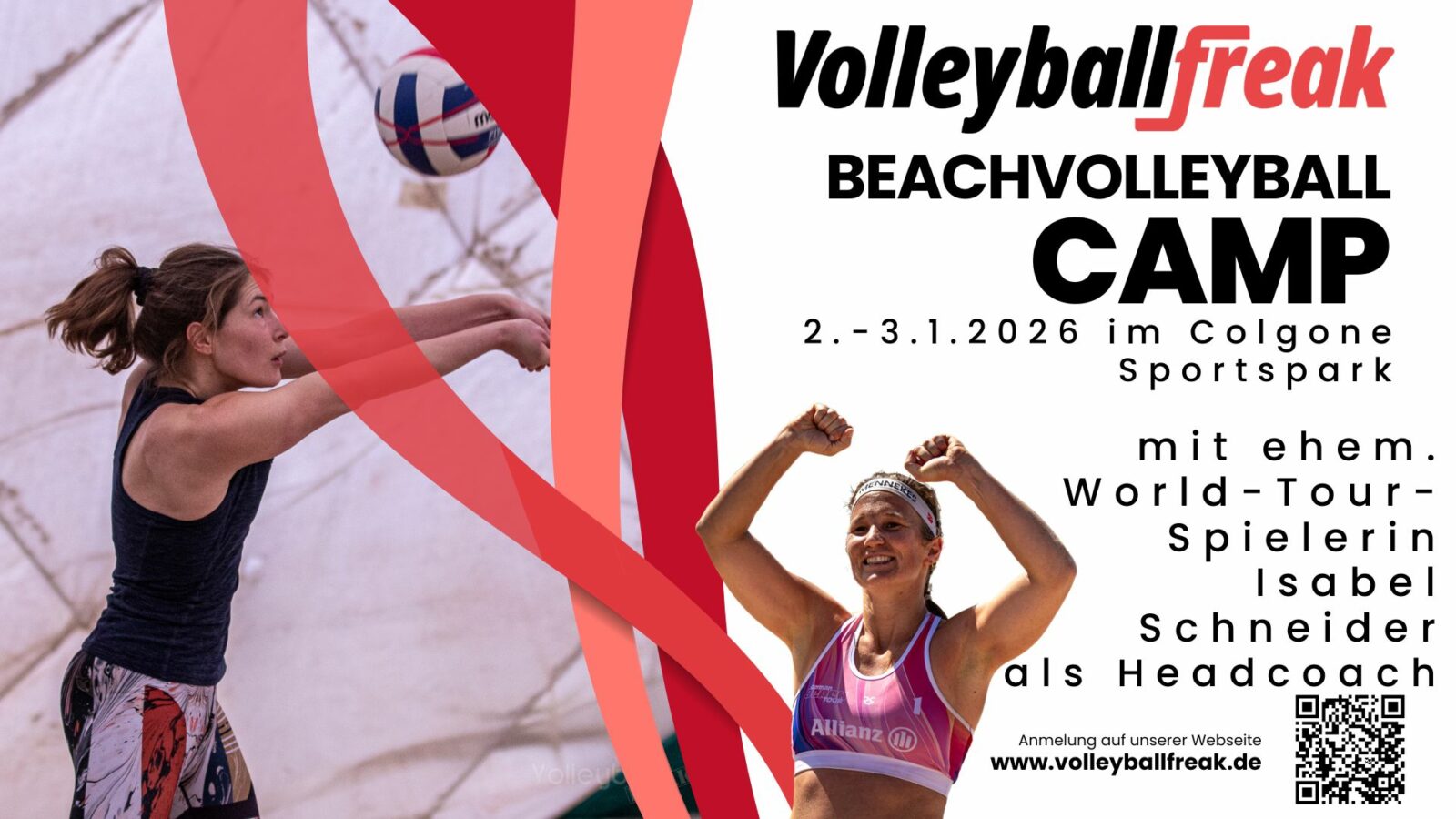 Happy New Year Beachvolleyballcamp mit Isabel Schneider vom 2.-3.1.2027 in Köln