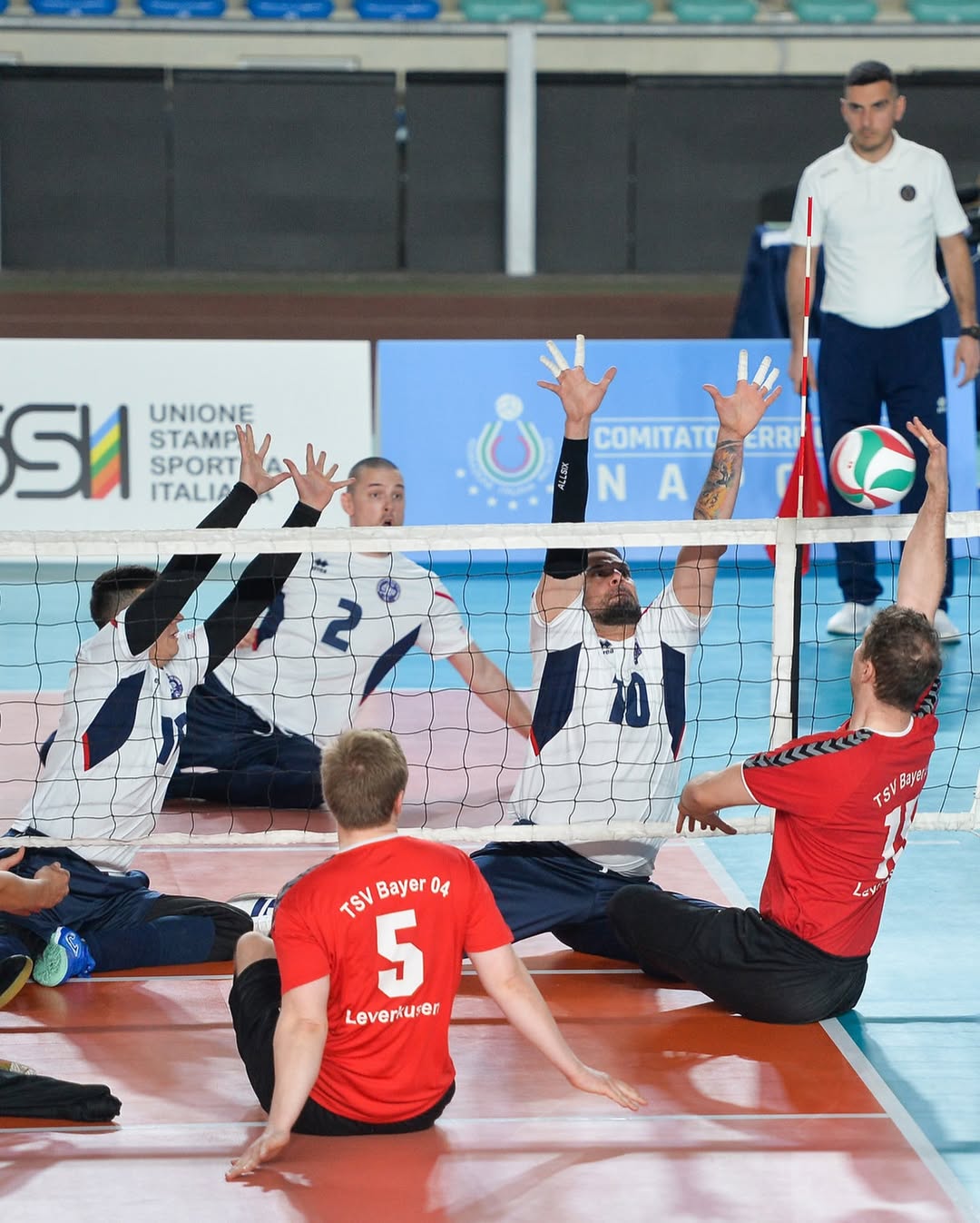 Nationalspieler Magnus Fischer beim 3:1-Sieg über Neapel beim Champions Cup (c) ParaVolleyEurope