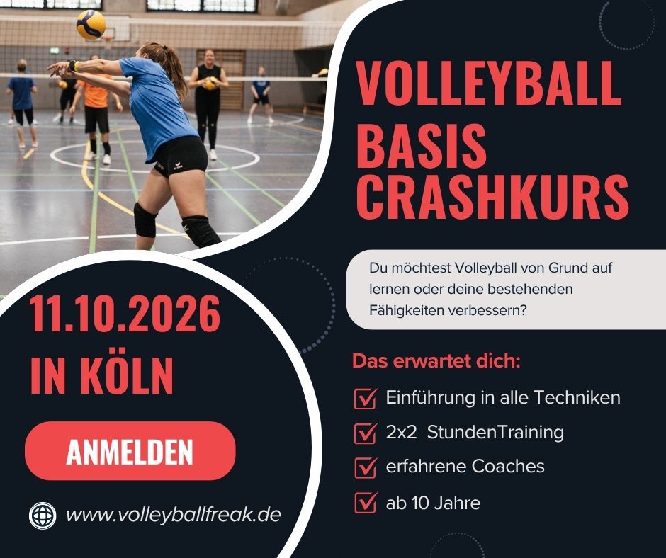 Volleyball Basis-Crashkurs am 11.10.2026 in Köln